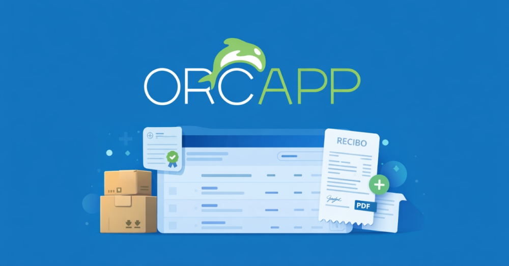OrcaApp v1.8: Controle de Estoque e Emissão de Recibos